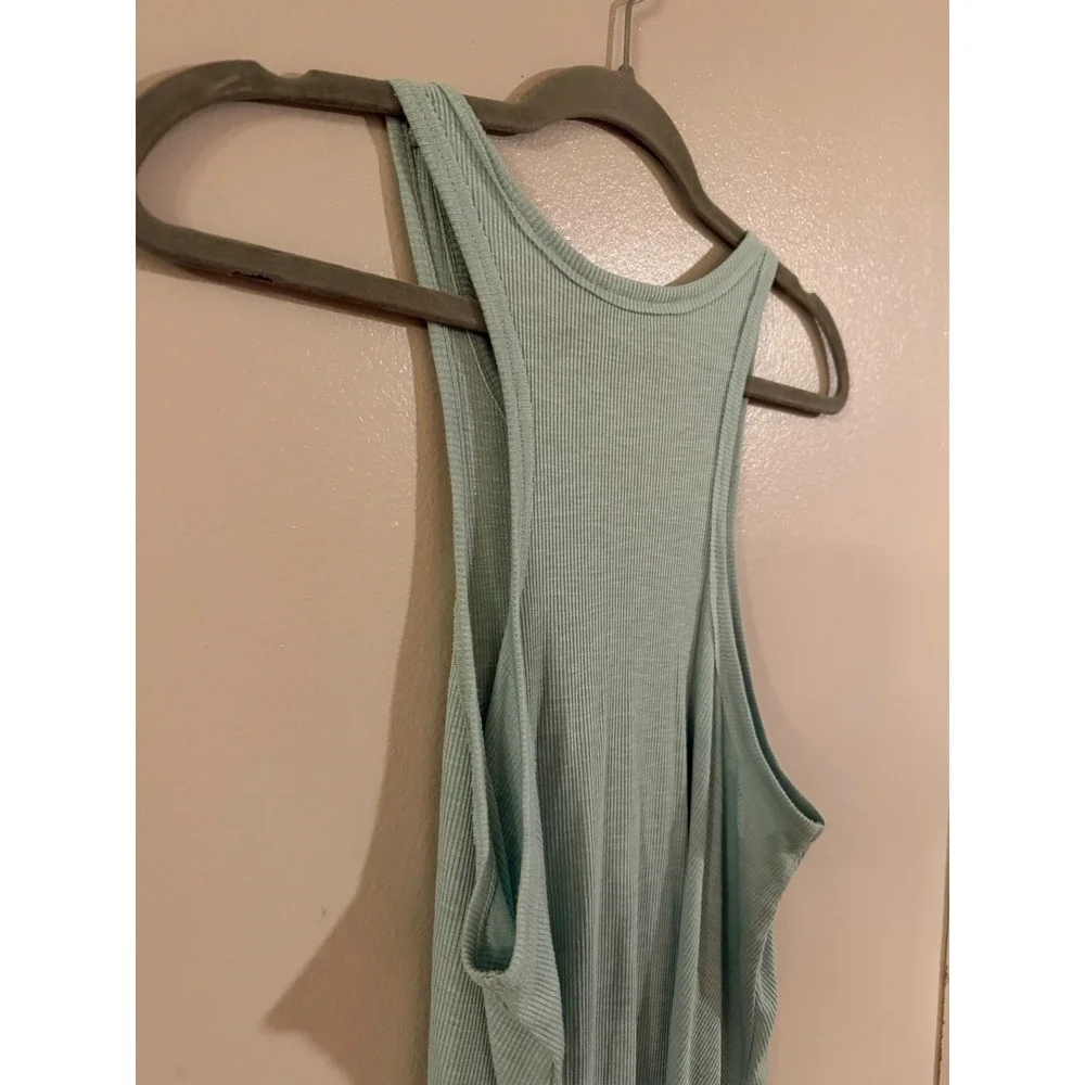 Intimately Free People Ribbed Racerback Tank Top Mint Green Sleeveless Womens M